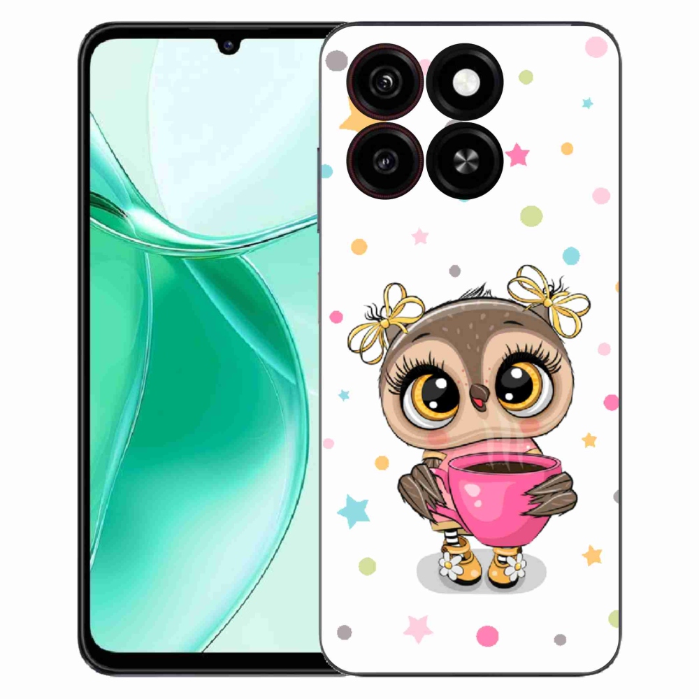 Gelový kryt mmCase na ZTE Blade A35 - kreslená sovička