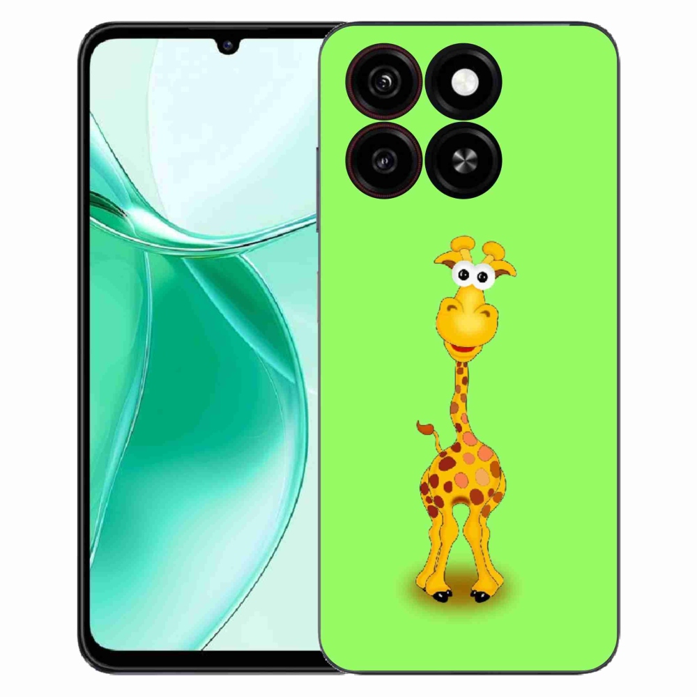 Gelový kryt mmCase na ZTE Blade A35 - kreslená žirafa