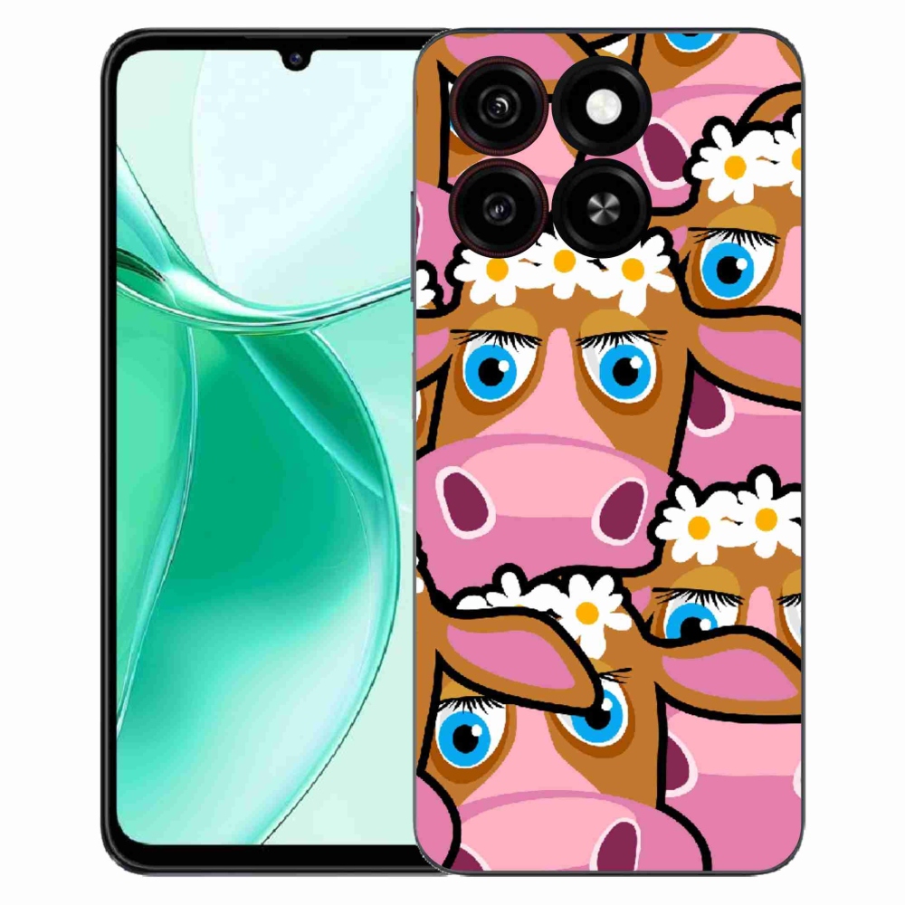 Gelový kryt mmCase na ZTE Blade A35 - kreslené kravičky