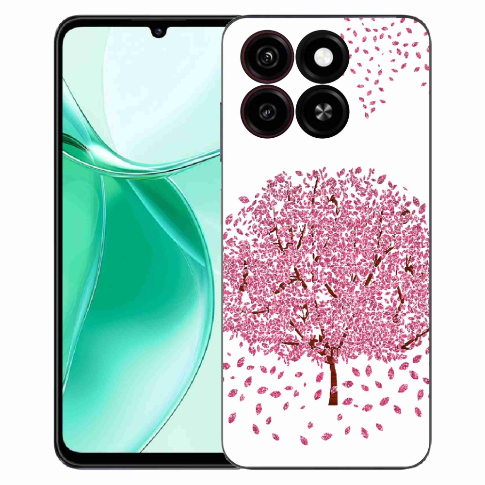 Gelový kryt mmCase na ZTE Blade A35 - kreslený strom s listy