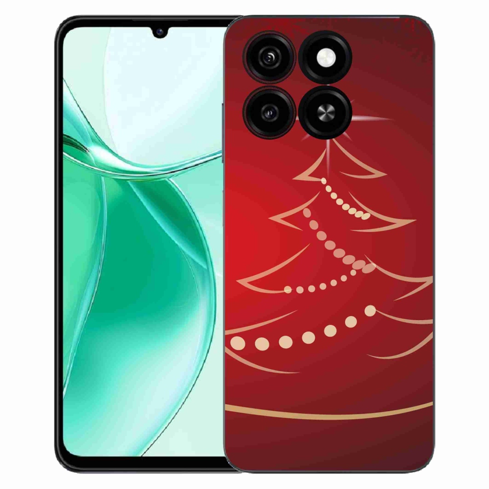 Gelový kryt mmCase na ZTE Blade A35 - kreslený vánoční stromek