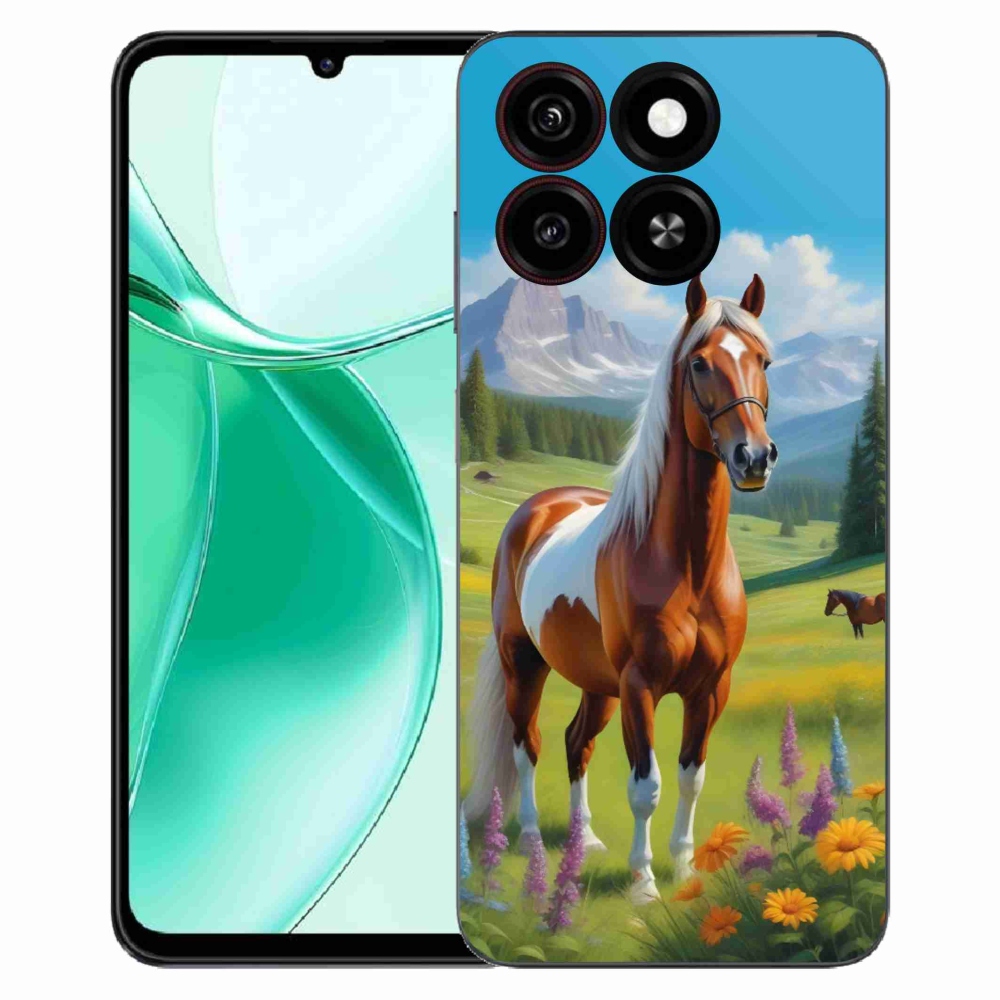 Gelový kryt mmCase na ZTE Blade A35 - kůň na louce
