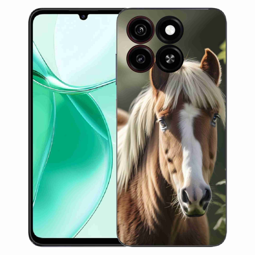 Gelový kryt mmCase na ZTE Blade A35 - kůň se světlou hřívou