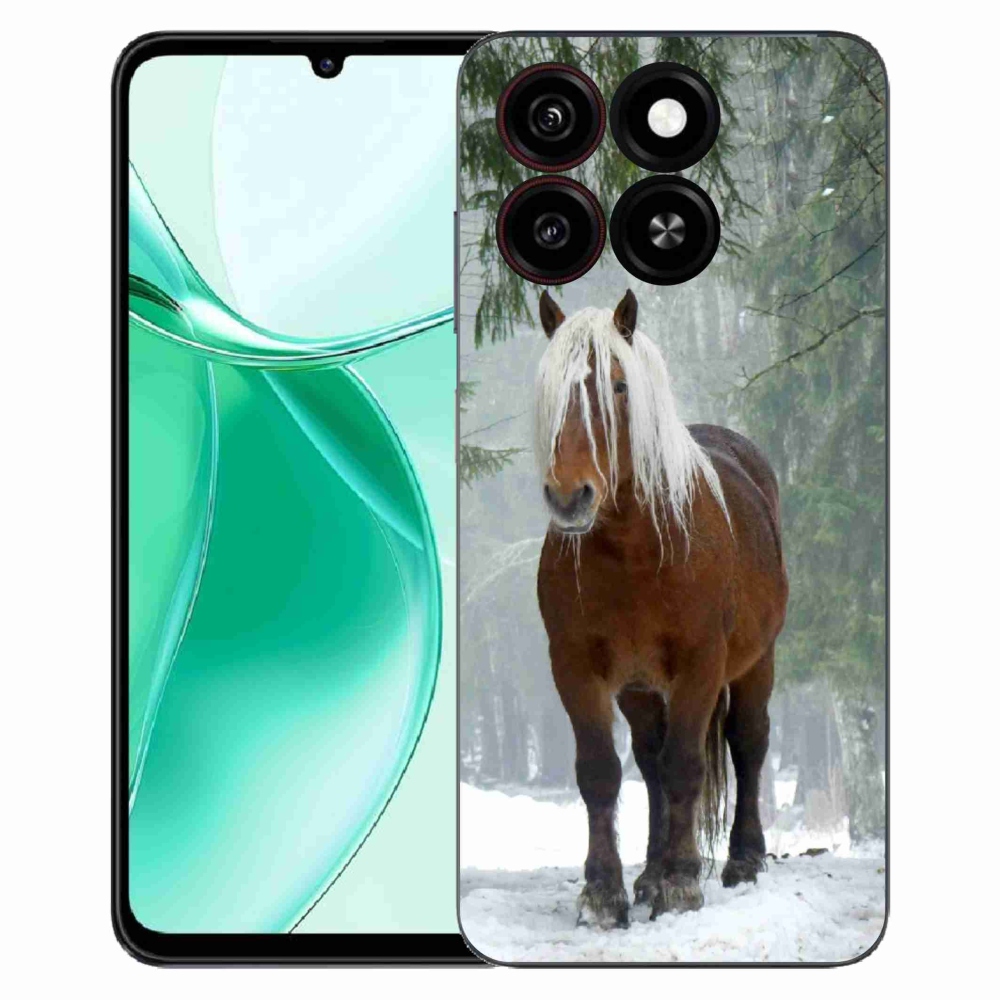 Gelový kryt mmCase na ZTE Blade A35 - kůň v lese