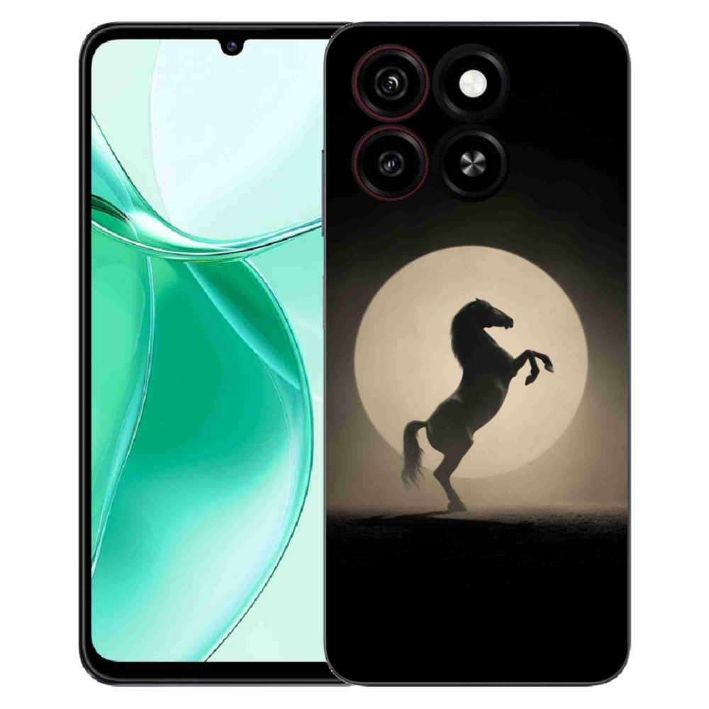 Gelový kryt mmCase na ZTE Blade A35 - kůň v siluetě