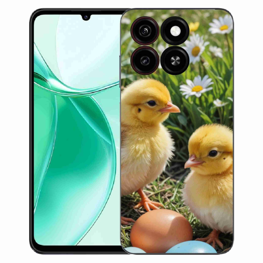 Gelový kryt mmCase na ZTE Blade A35 - kuřátka