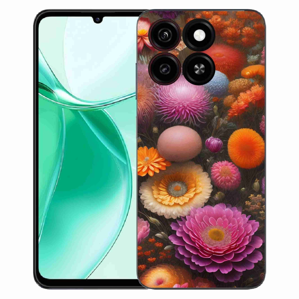 Gelový kryt mmCase na ZTE Blade A35 - květinová kompozice