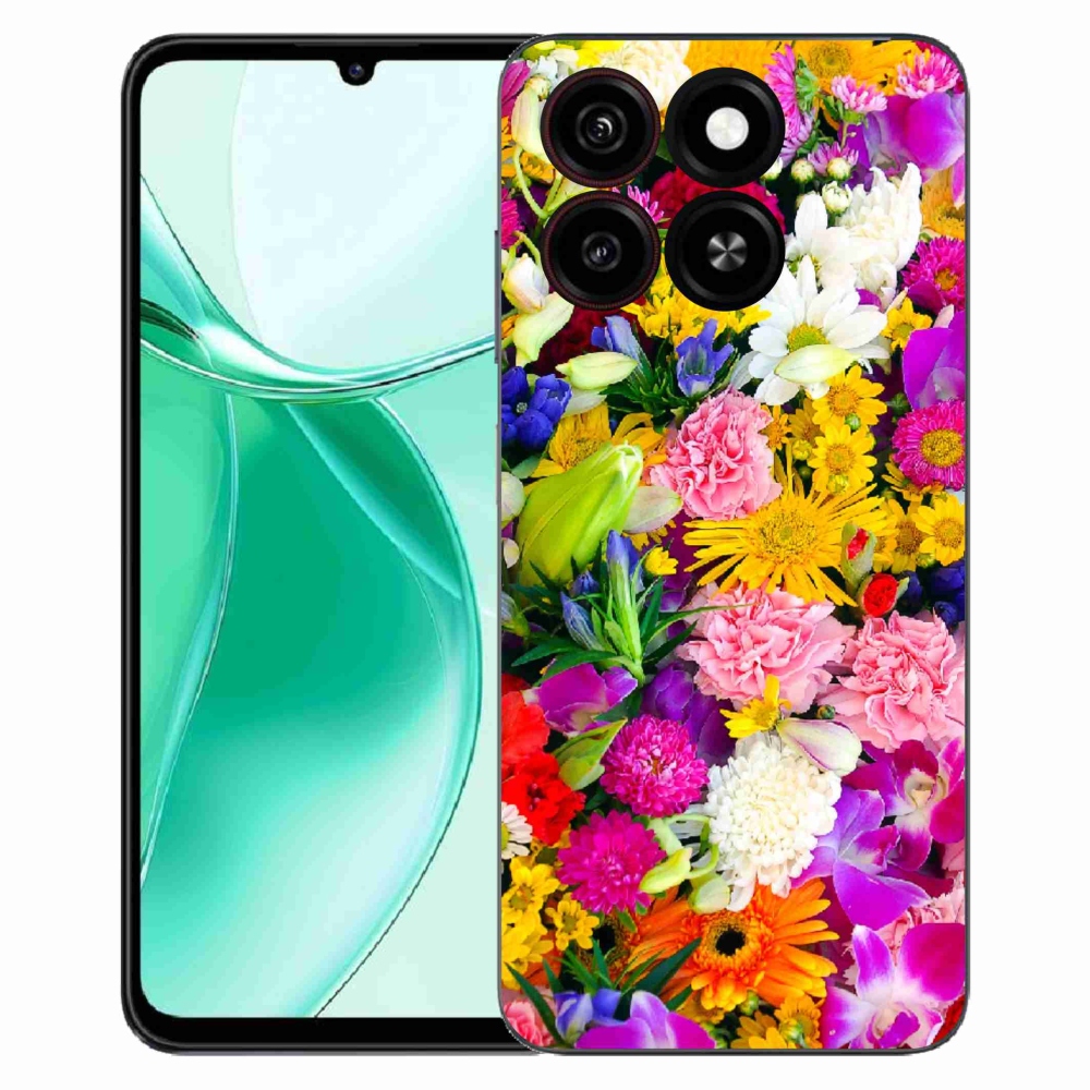 Gelový kryt mmCase na ZTE Blade A35 - květiny 12