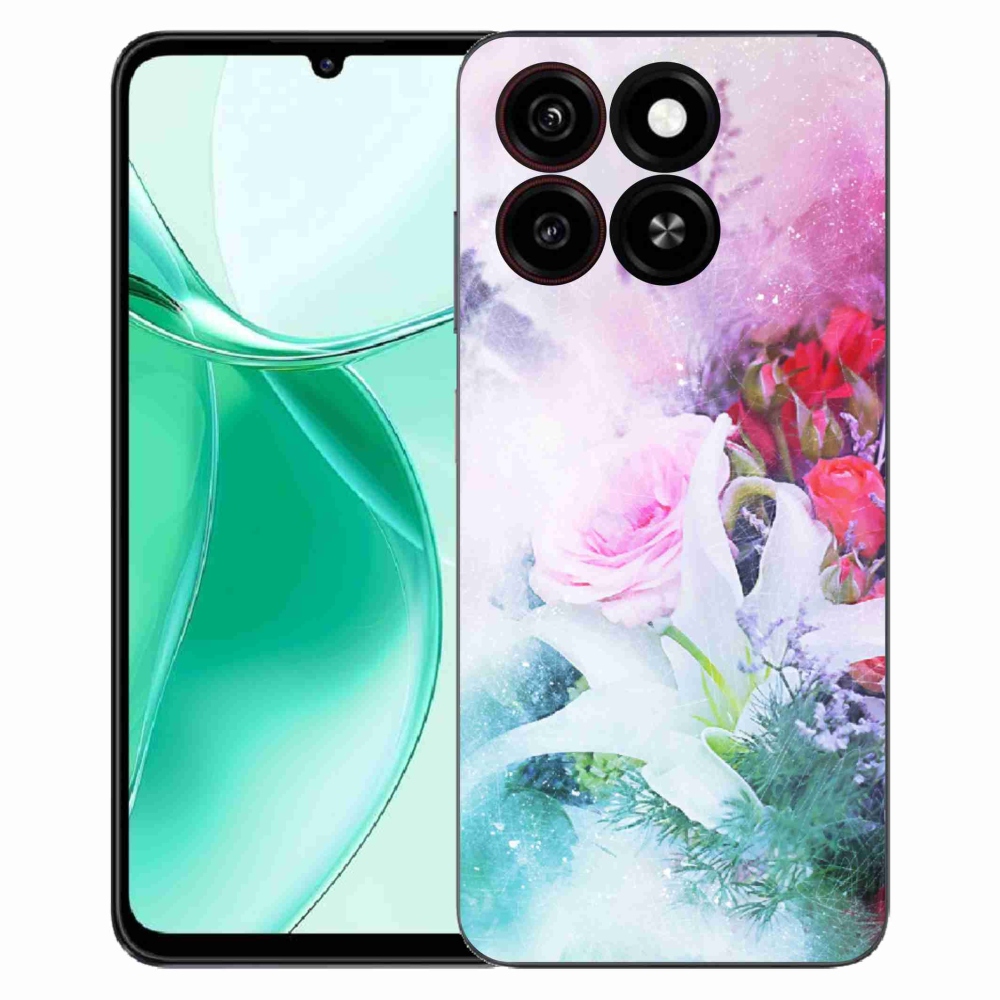 Gelový kryt mmCase na ZTE Blade A35 - květiny 4