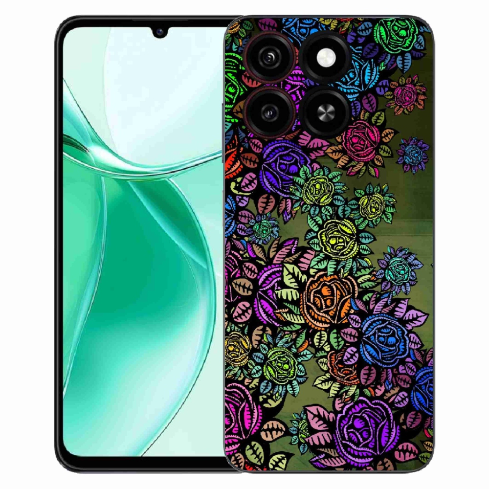 Gelový kryt mmCase na ZTE Blade A35 - květiny 6