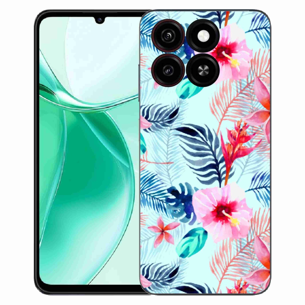 Gelový kryt mmCase na ZTE Blade A35 - květiny