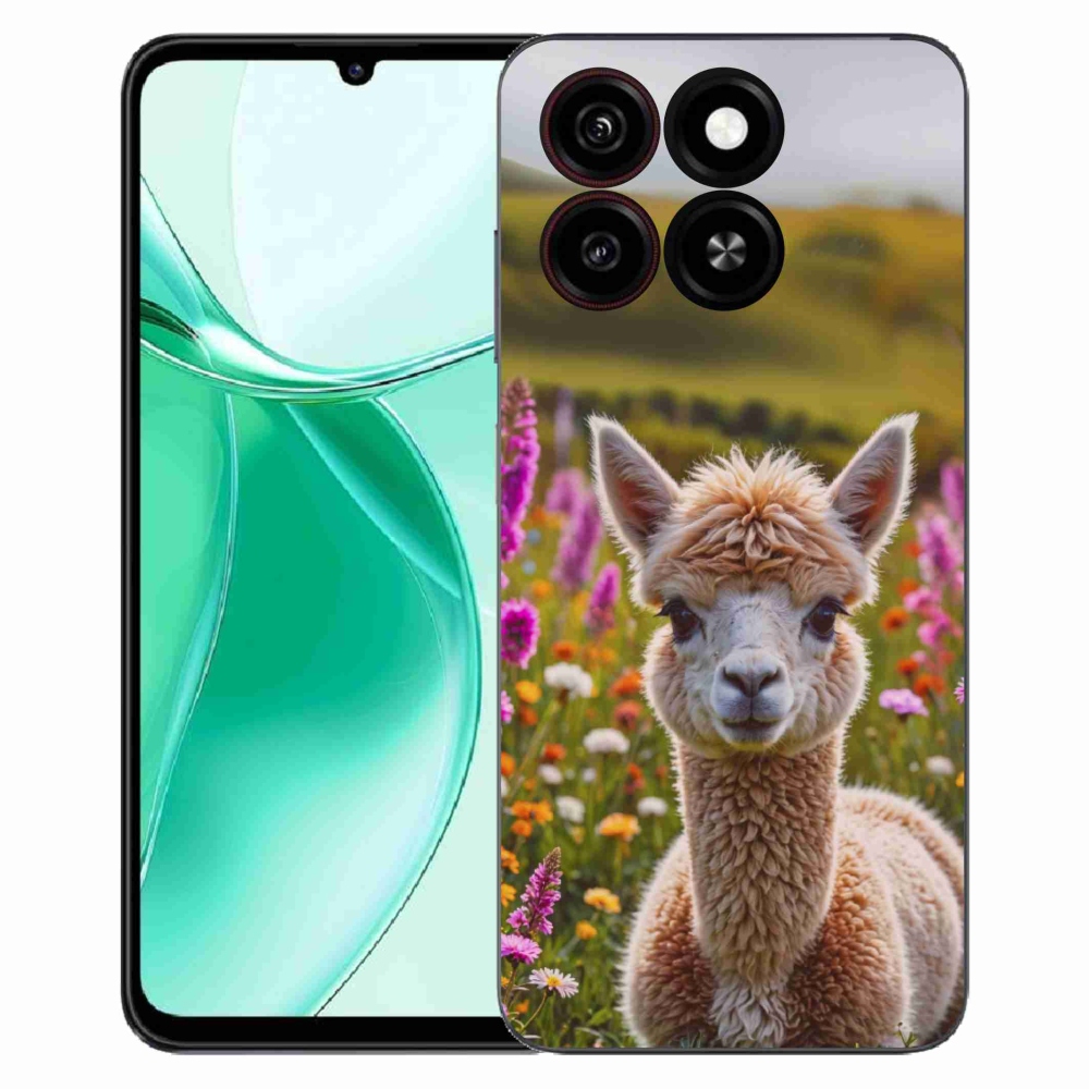 Gelový kryt mmCase na ZTE Blade A35 - lama na louce