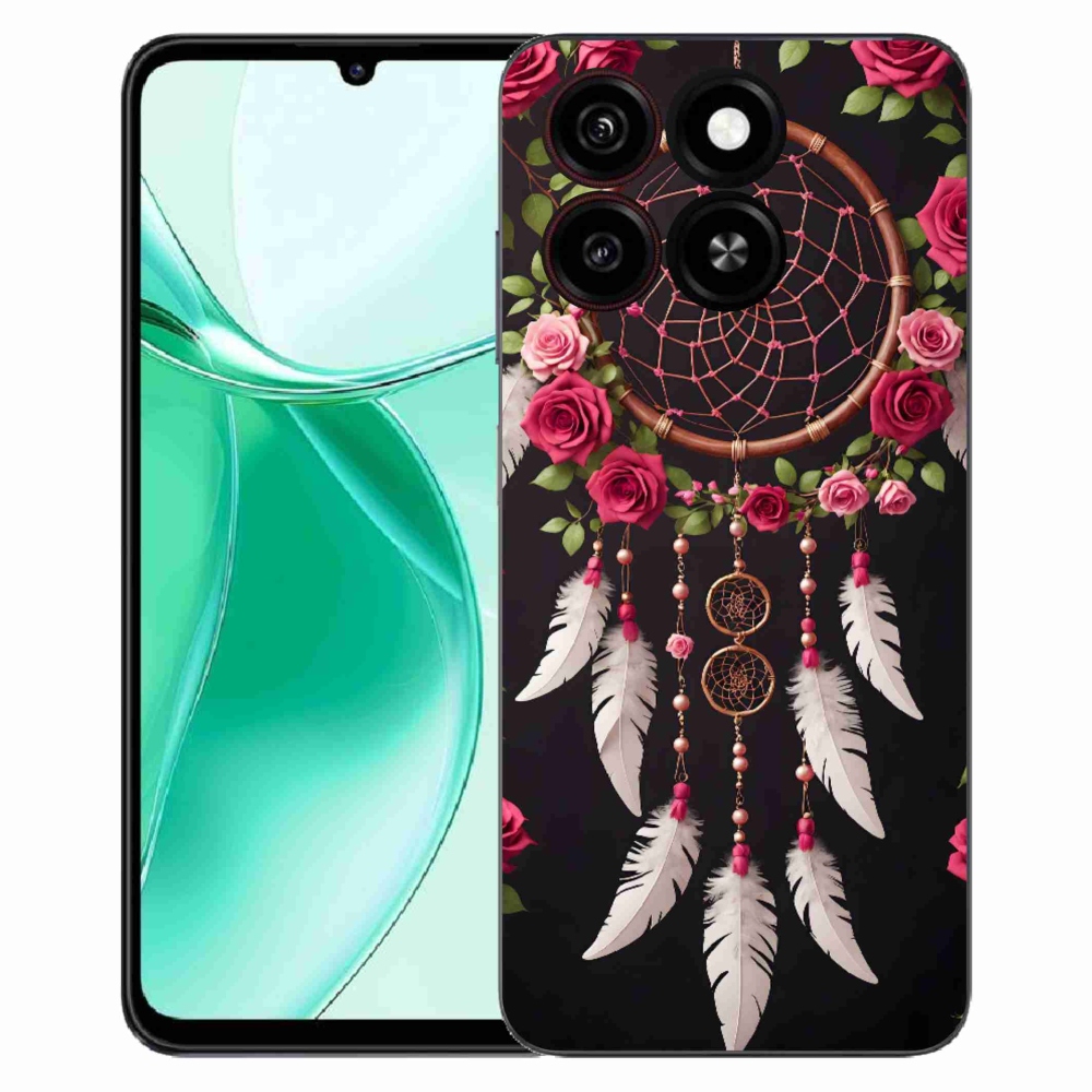 Gelový kryt mmCase na ZTE Blade A35 - lapač snů s růžemi