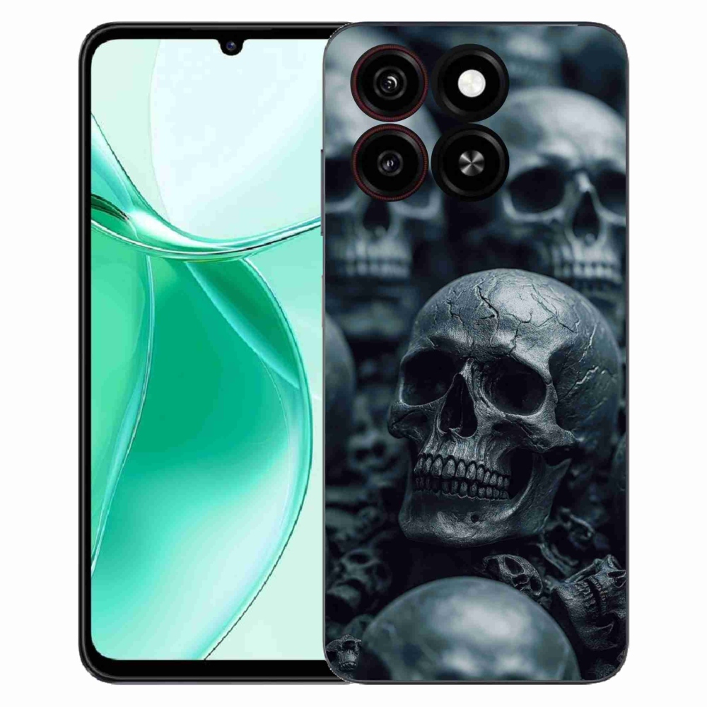 Gelový kryt mmCase na ZTE Blade A35 - lebka 2