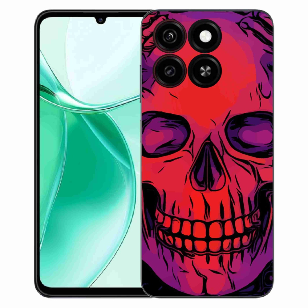 Gelový kryt mmCase na ZTE Blade A35 - lebka