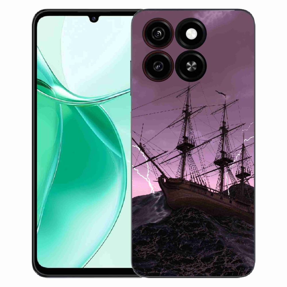 Gelový kryt mmCase na ZTE Blade A35 - loď v bouři