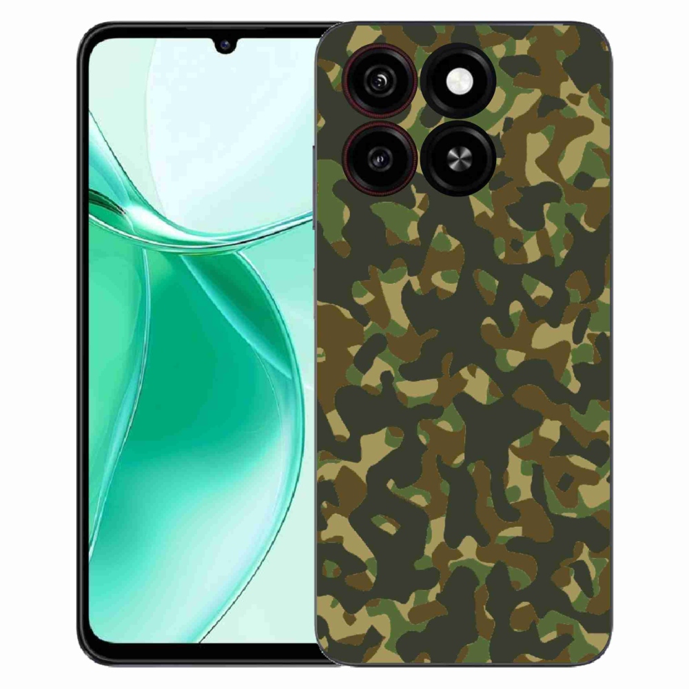 Gelový kryt mmCase na ZTE Blade A35 - maskáčový vzor 1