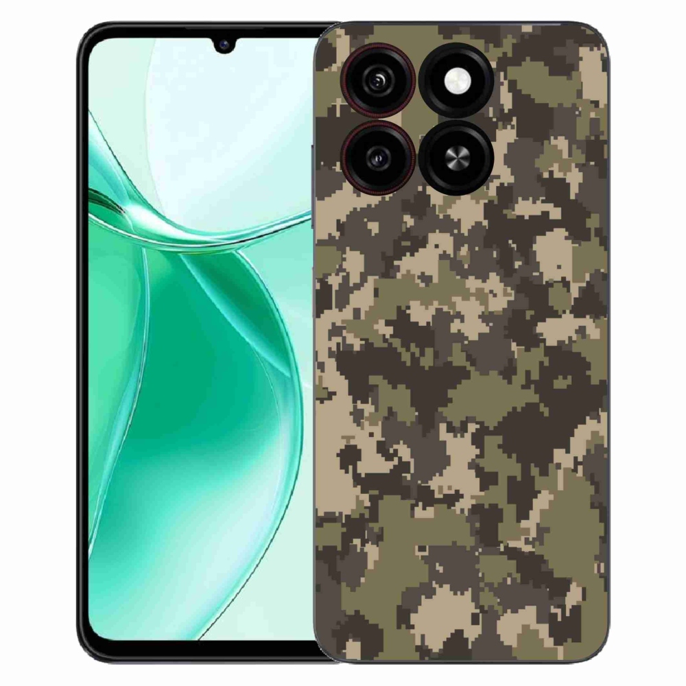 Gelový kryt mmCase na ZTE Blade A35 - maskáčový vzor 12