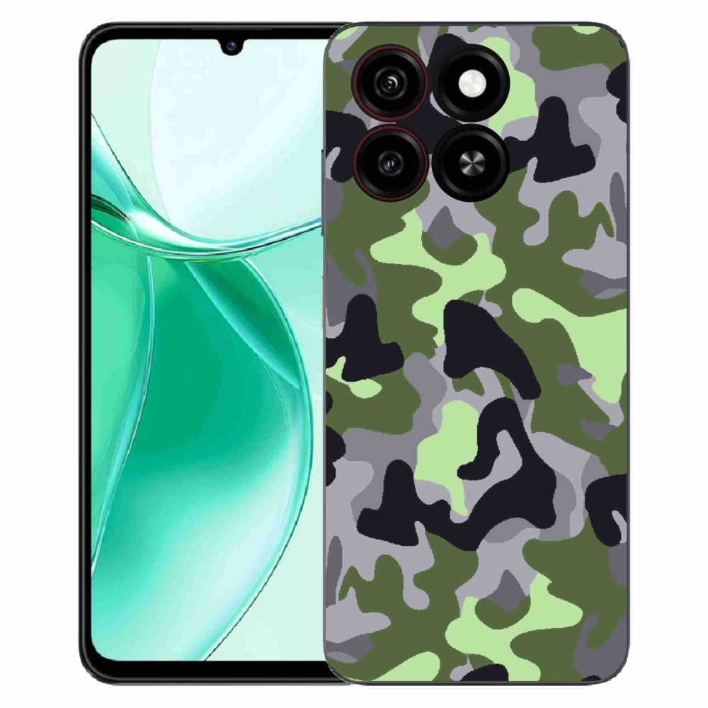 Gelový kryt mmCase na ZTE Blade A35 - maskáčový vzor 7