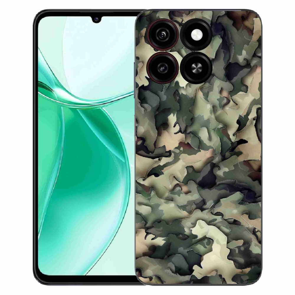 Gelový kryt mmCase na ZTE Blade A35 - maskáčový vzor 9