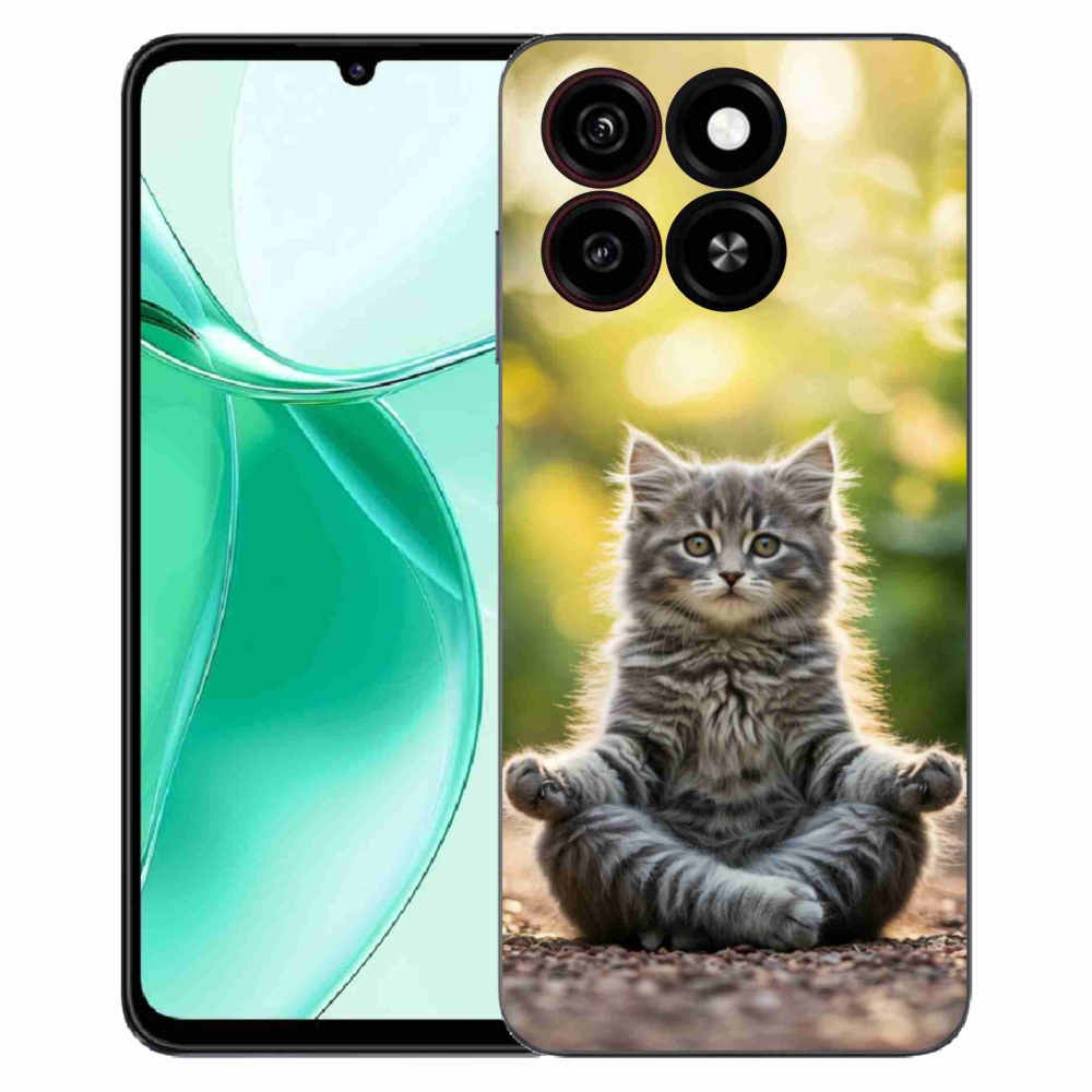 Gelový kryt mmCase na ZTE Blade A35 - meditující kotě