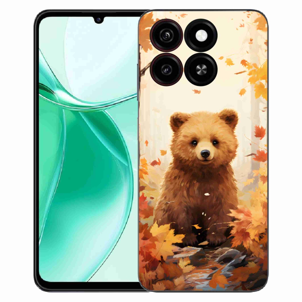 Gelový kryt mmCase na ZTE Blade A35 - medvěd v lese