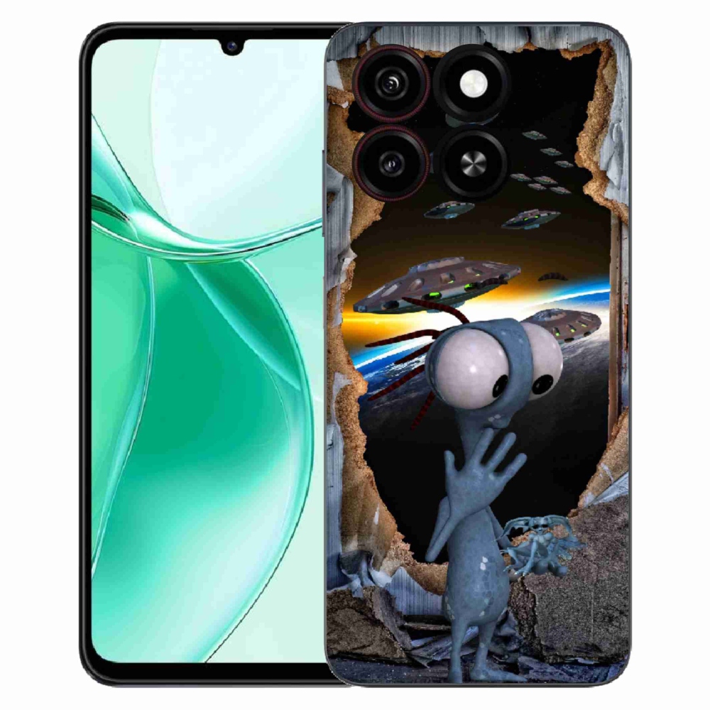 Gelový kryt mmCase na ZTE Blade A35 - mimozemšťan