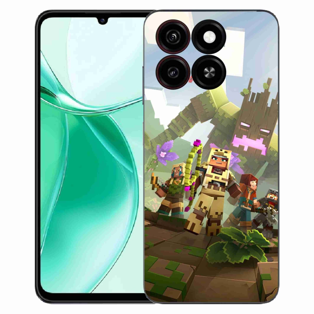 Gelový kryt mmCase na ZTE Blade A35 - minecraft 1