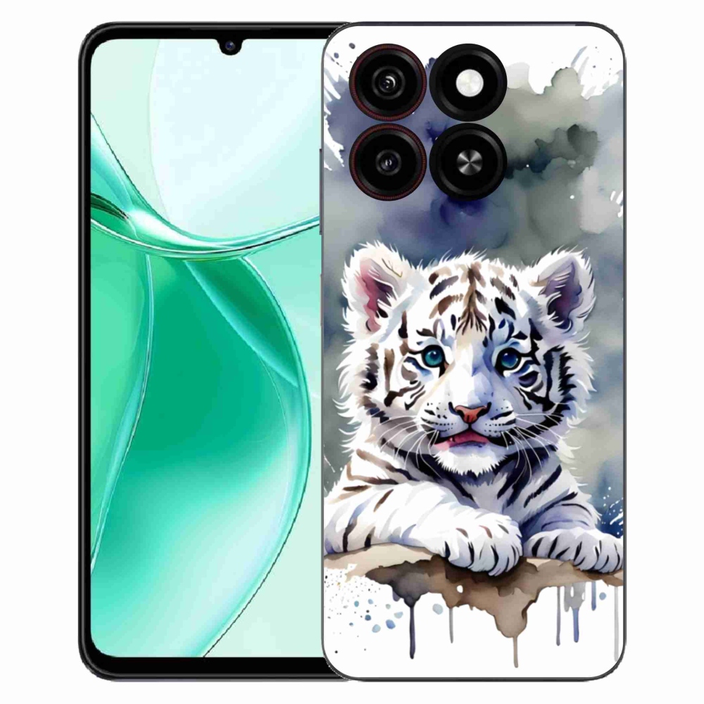 Gelový kryt mmCase na ZTE Blade A35 - mládě bílého tygra