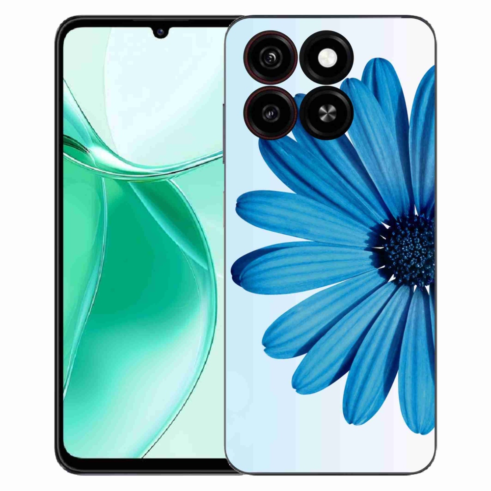 Gelový kryt mmCase na ZTE Blade A35 - modrá kopretina