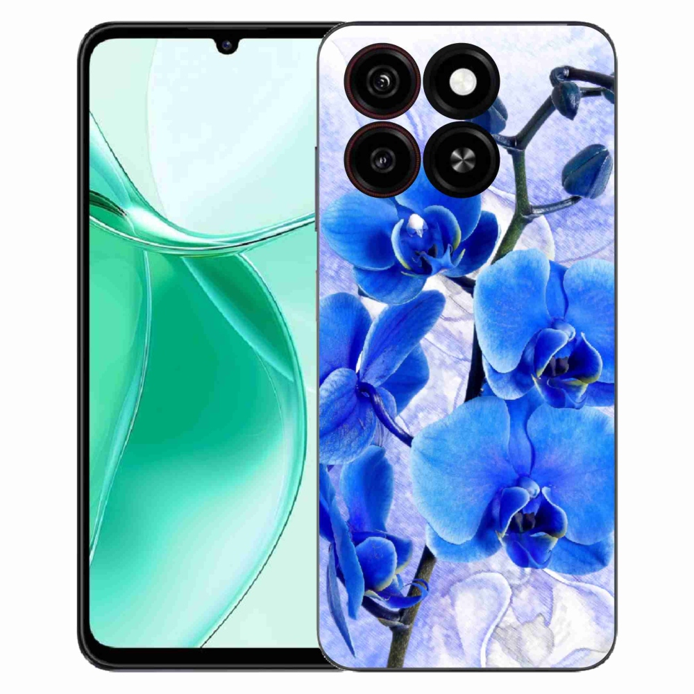 Gelový kryt mmCase na ZTE Blade A35 - modré květy