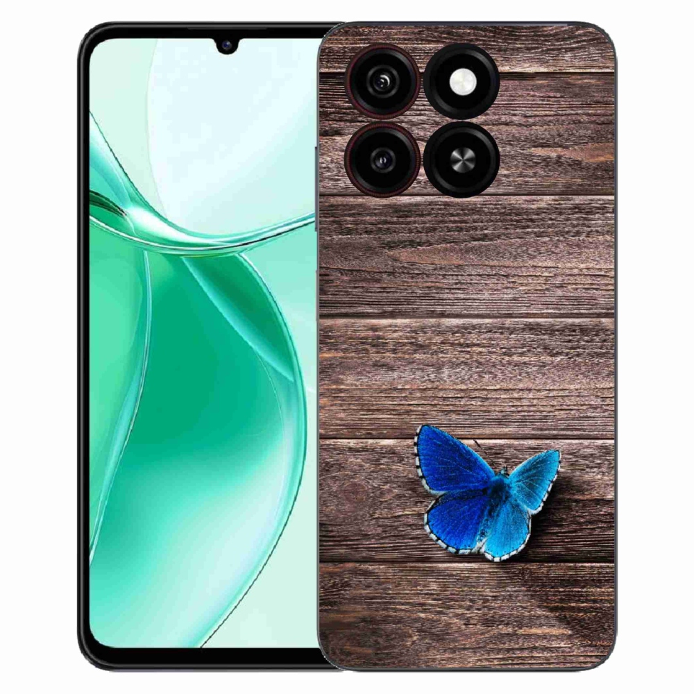 Gelový kryt mmCase na ZTE Blade A35 - modrý motýl 1