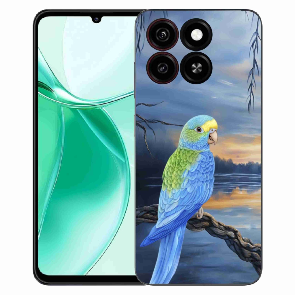 Gelový kryt mmCase na ZTE Blade A35 - modrý papoušek
