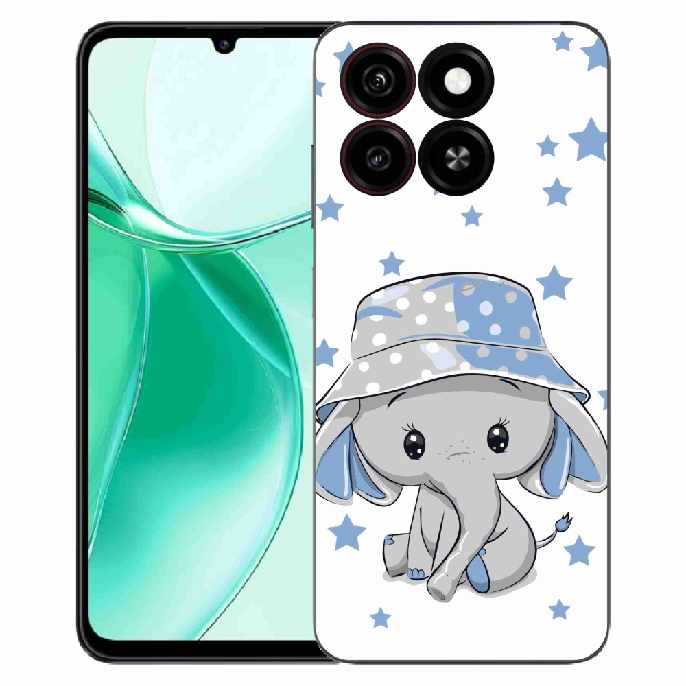 Gelový kryt mmCase na ZTE Blade A35 - modrý slon