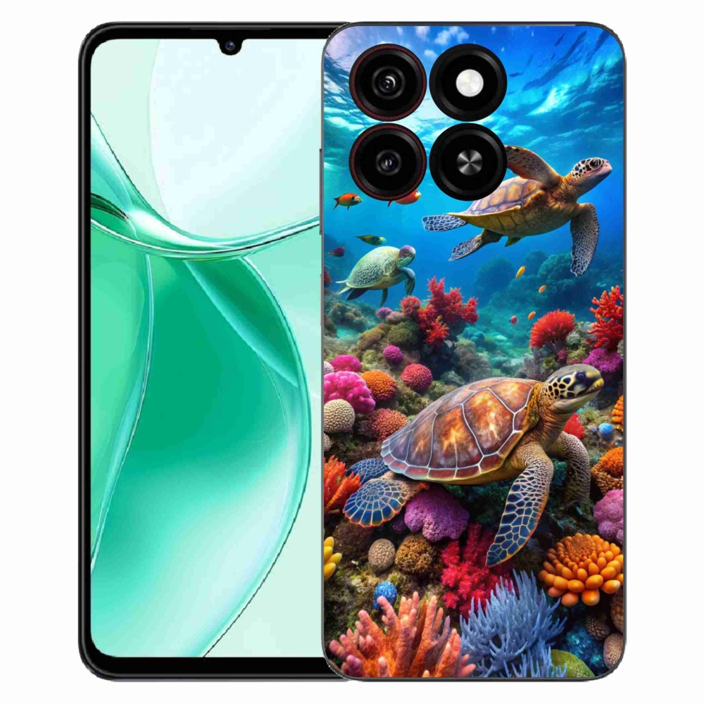 Gelový kryt mmCase na ZTE Blade A35 - mořský svět 2