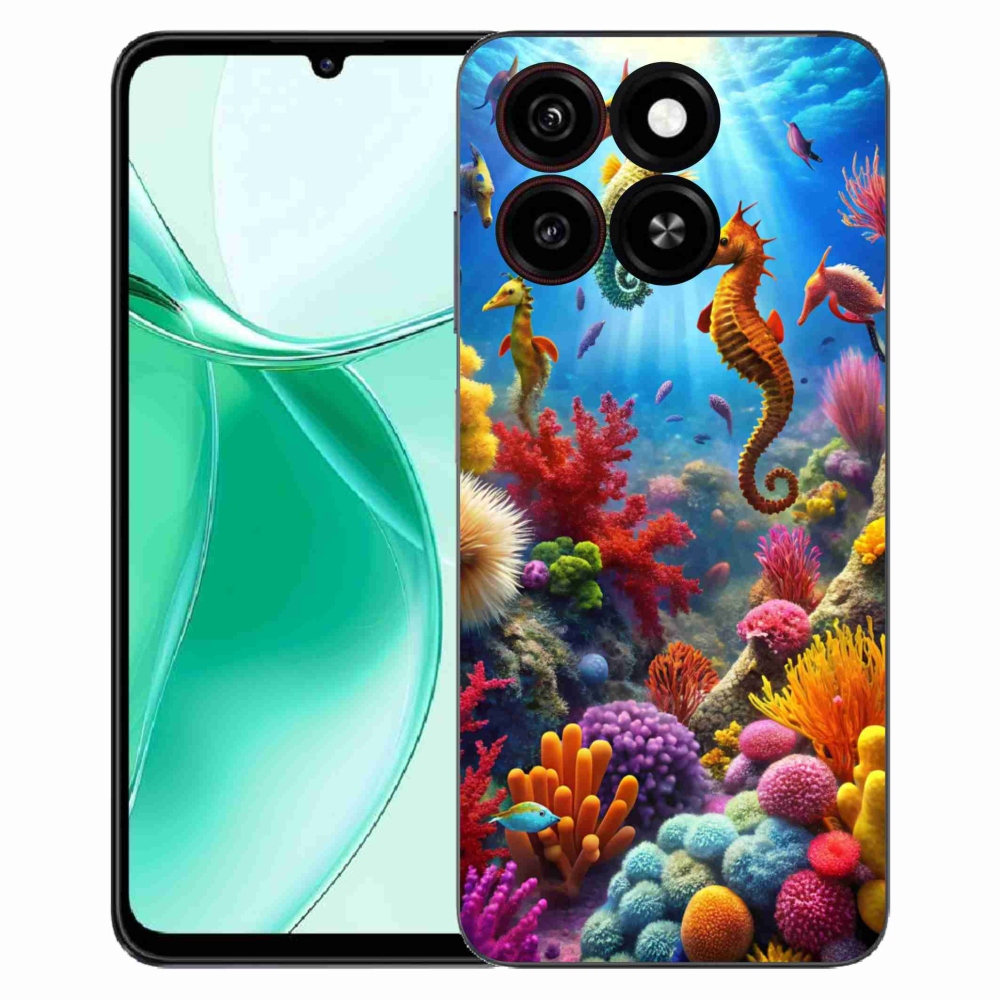 Gelový kryt mmCase na ZTE Blade A35 - mořský svět 3