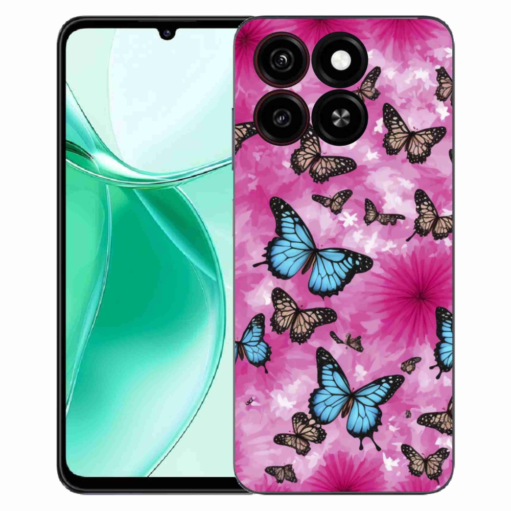 Gelový kryt mmCase na ZTE Blade A35 - motýlí zahrada