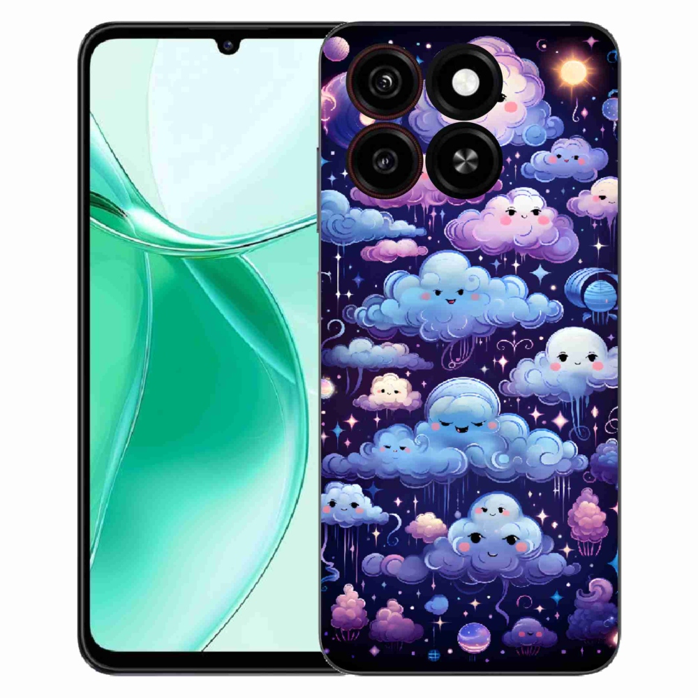 Gelový kryt mmCase na ZTE Blade A35 - mráčky