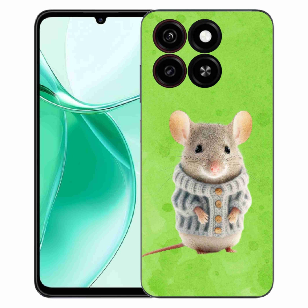 Gelový kryt mmCase na ZTE Blade A35 - myška ve svetru