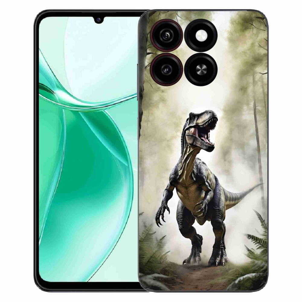 Gelový kryt mmCase na ZTE Blade A35 - naštvaný T-Rex