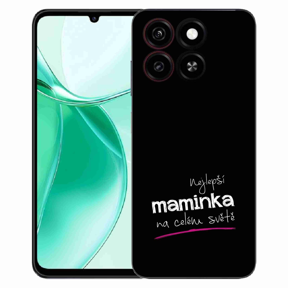 Gelový kryt mmCase na ZTE Blade A35 - nejlepší maminka 4 černé pozadí