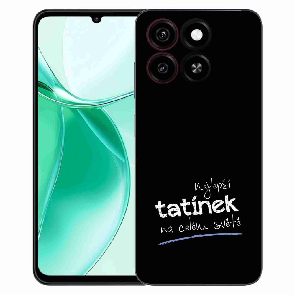 Gelový kryt mmCase na ZTE Blade A35 - nejlepší tatínek 4 černé pozadí