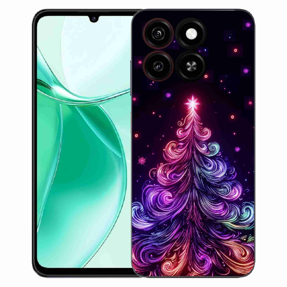 Gelový kryt mmCase na ZTE Blade A35 - neonový vánoční stromek 1