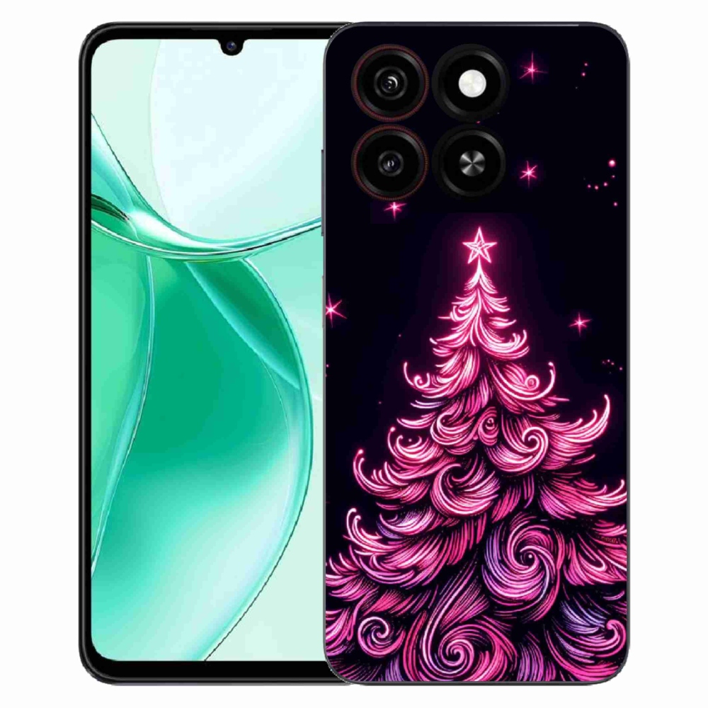 Gelový kryt mmCase na ZTE Blade A35 - neonový vánoční stromek 2