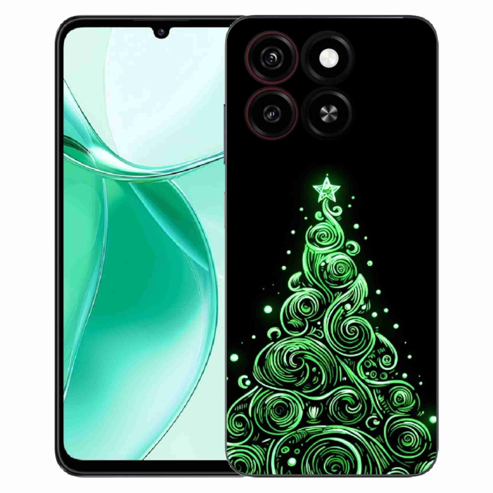 Gelový kryt mmCase na ZTE Blade A35 - neonový vánoční stromek 3