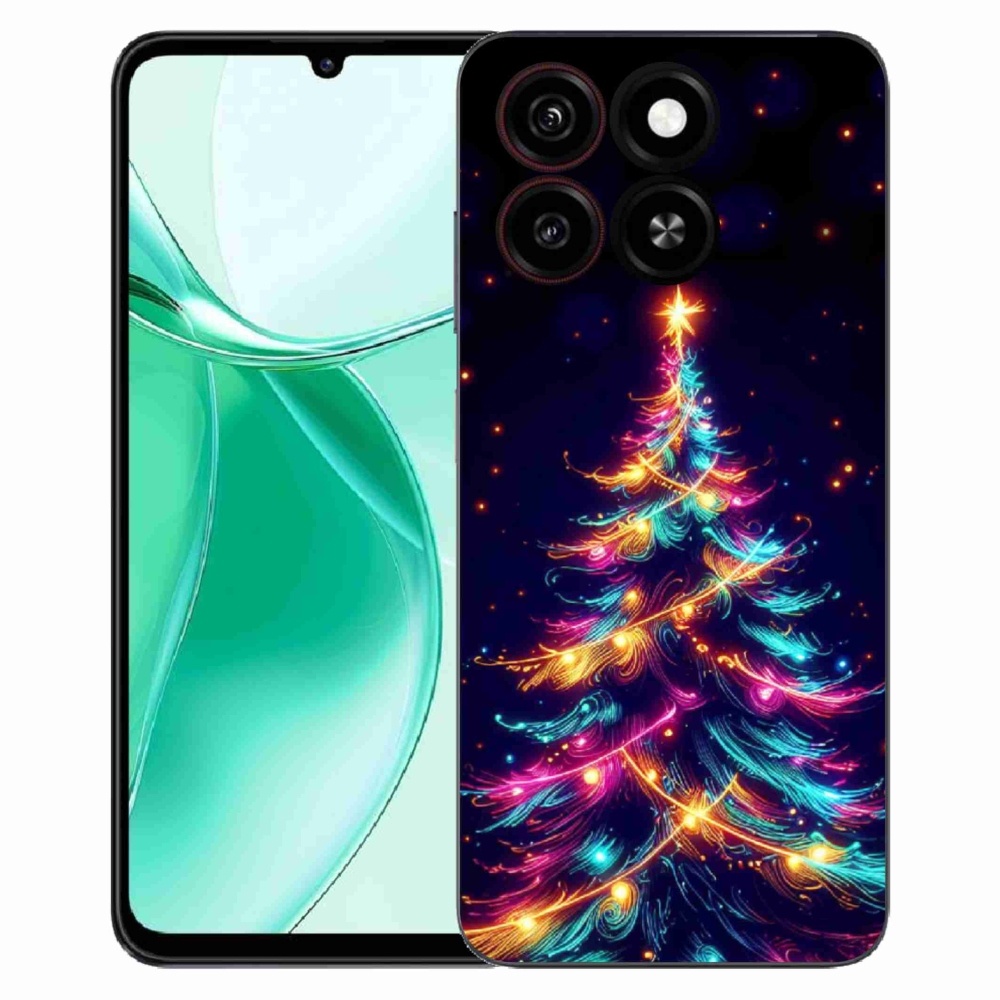 Gelový kryt mmCase na ZTE Blade A35 - neonový vánoční stromek