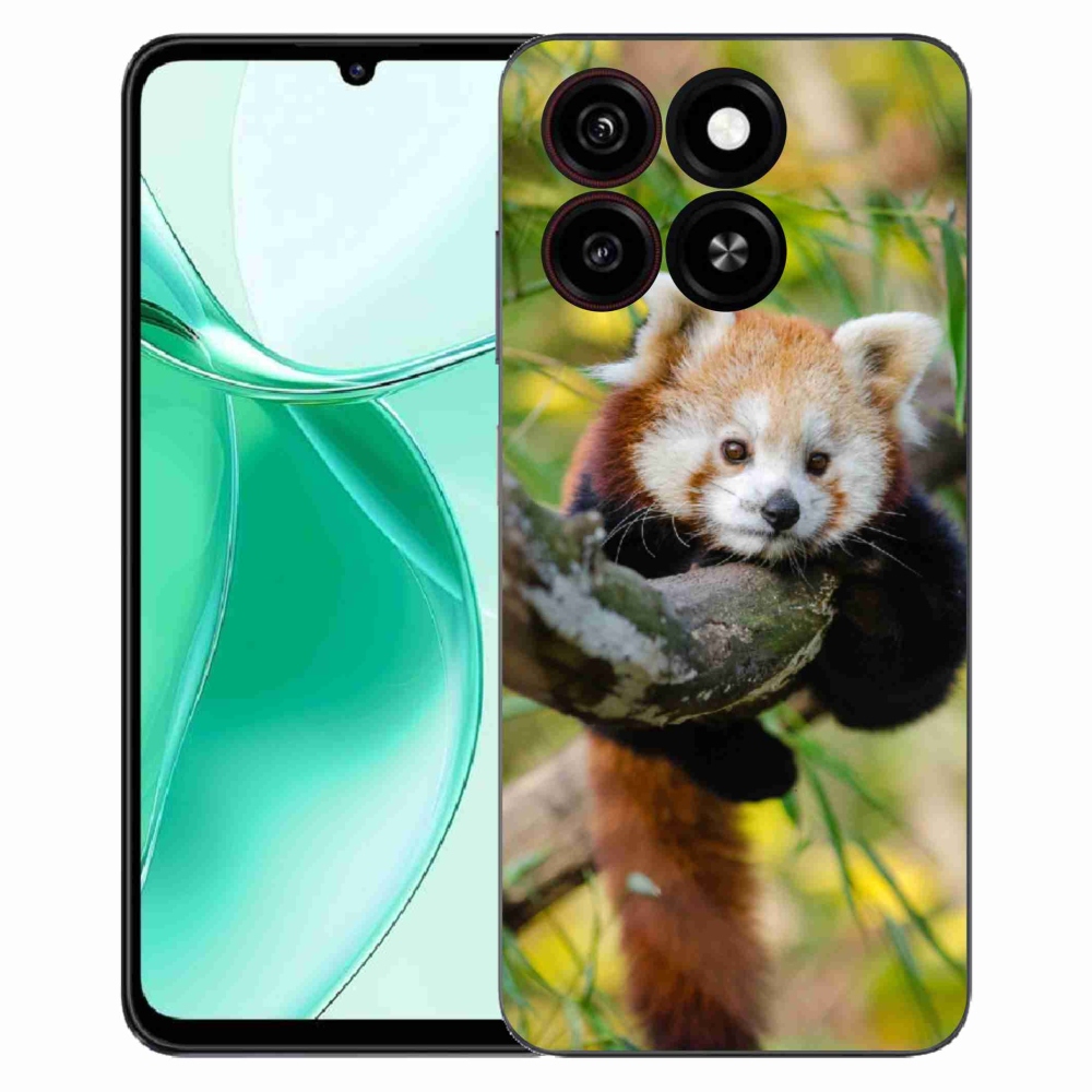 Gelový kryt mmCase na ZTE Blade A35 - panda červená