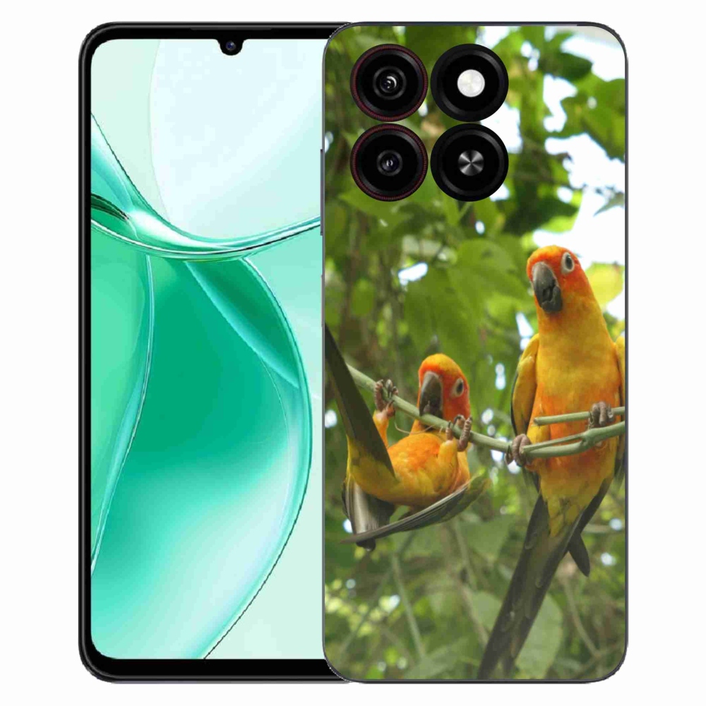 Gelový kryt mmCase na ZTE Blade A35 - papoušci aratingy