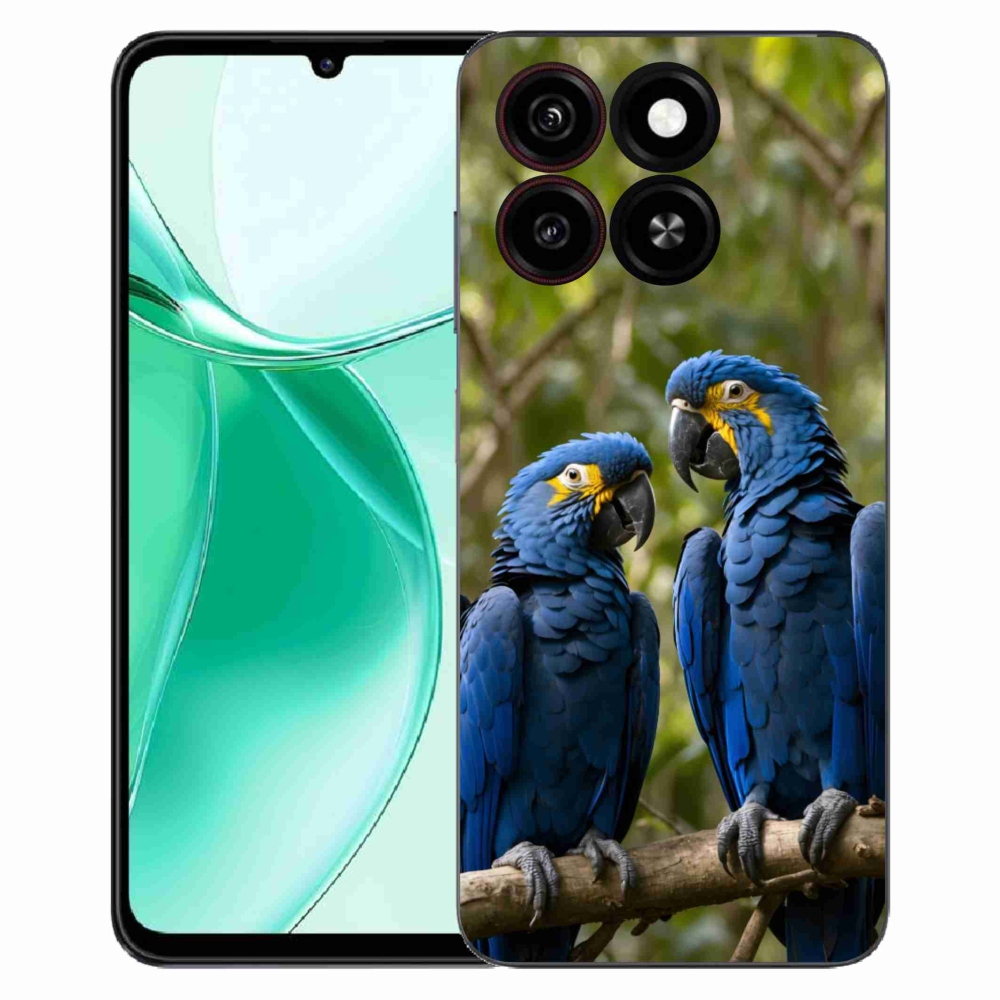 Gelový kryt mmCase na ZTE Blade A35 - papouščí duo