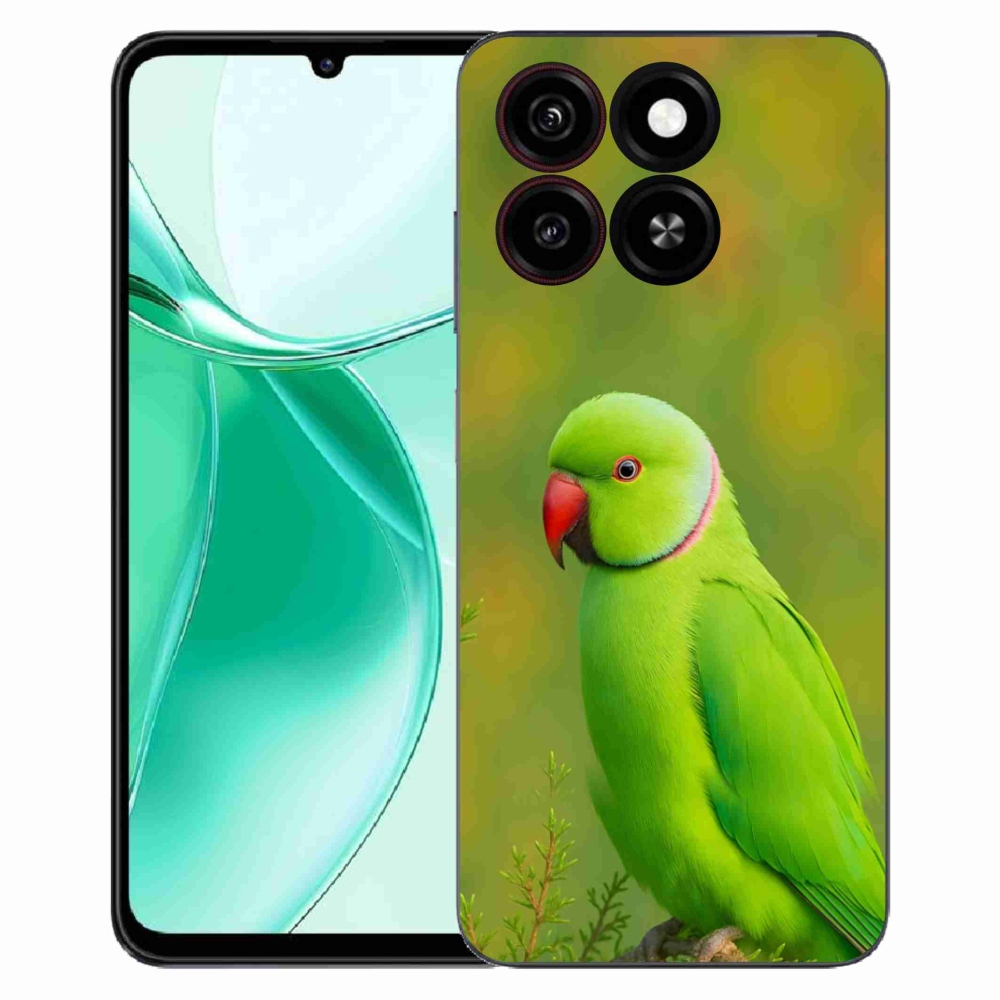Gelový kryt mmCase na ZTE Blade A35 - papoušek alexandr 2